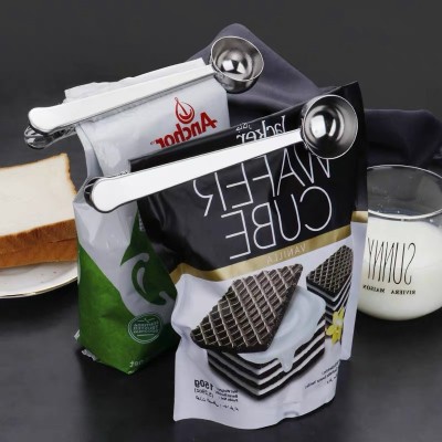 Lingurita dozare cafea cu cleste pentru punga, 16 cm foto