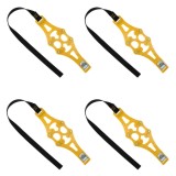 Set 4 Lanturi Antiderapante pentru Zapada, TPU si Aliaj de Aluminiu, Galben, CMCLASS