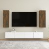 VidaXL Comode TV, 2 buc., stejar fumuriu, 30,5x30x90 cm lemn prelucrat 815748