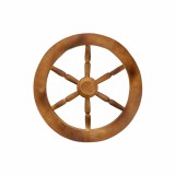 Roata decorativa din lemn, diametru 40 cm, maro / EXT 10188