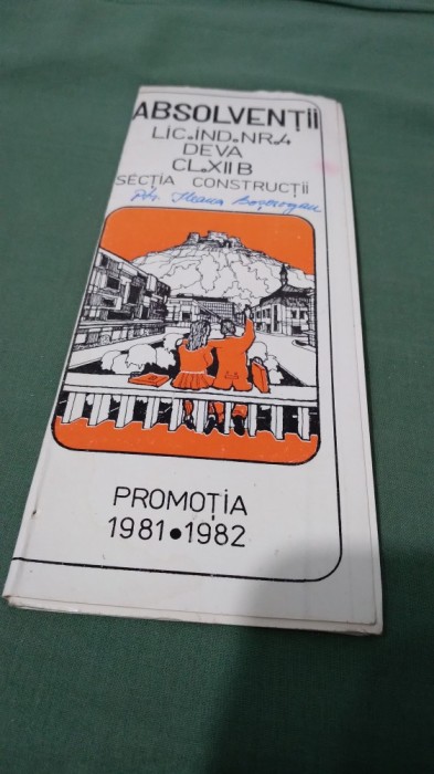 INVITATIE AMINTIRE ABSOLVENTII LICEULUI INDUSTRIAL NR.4 CONSTRUCTII XII B DEVA 1980 -1981