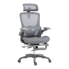 Scaun birou Zenyk mesh negru si alb 63x70x126 cm
