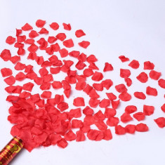 Confetti petale de trandafir rosii, tun 80 cm, decoratiuni petreceri foto