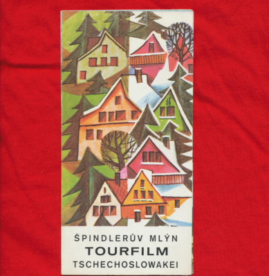 Spindleruv Mlyn TOURFILM Tsechoslowakei - 1970 - pliant 12 pagini foto