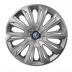 Set 4 capace roti Strong Silver Varnished pentru gama auto Volkswagen, R16