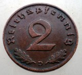 2.864 GERMANIA 2 REICHSPFENNIG 1938 D, Europa, Bronz