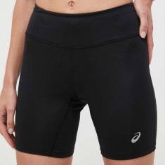 Asics pantaloni scurți de alergare Core Sprinter culoarea negru, neted, high waist