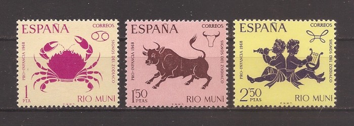 Rio Muni 1968 - Semne astrologice, MNH