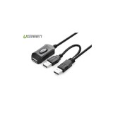 Cablu prelungitor activ USB 2.0 cu USB pentru alimentare-Lungime 5 metri
