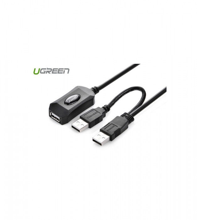 Cablu prelungitor activ USB 2.0 cu USB pentru alimentare-Lungime 5 metri