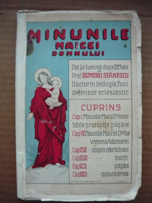 DUMITRU STANESCU - MINUNILE MAICEI DOMNULUI - 1925