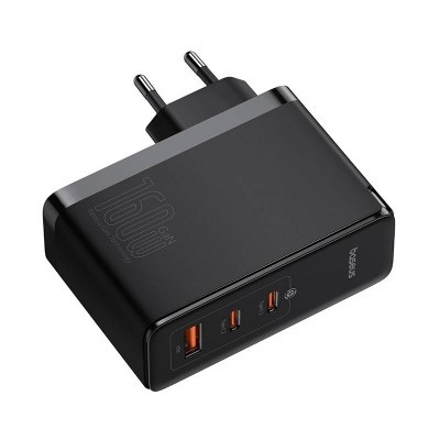 INCARCATOR RETEA Baseus GaN5 Pro Digital,Quick Charge 160W,2xUSB Type-C Output 5V/3A,1xUSB,(include cablu USB Type-C la USB Type-C de 240W),negru&amp;quot;P101 foto