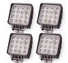 Set 4 Proiectoare LED Auto Offroad 48W, 12-24V, Aluminiu, ATV, SUV, Camion, Jeep, 4x4, IP67