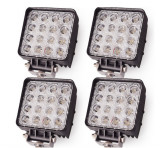 Set 4 x proiector LED auto offroad 48W, carcasa aluminiu, 12-24V