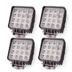 Set 4 x proiector LED auto offroad 48W, carcasa aluminiu, 12-24V