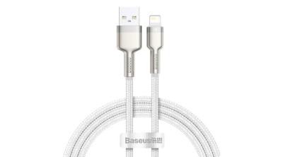 Cablu de &amp;icirc;ncărcare Baseus Cafule Lightning, 2,4A, 1m (alb) foto