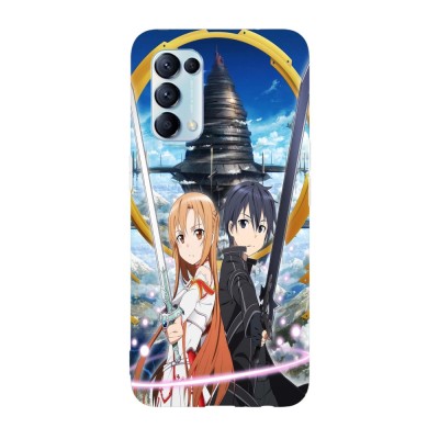 Husa compatibila cu Oppo Find X5 model Sword Art Online Kirito and Asuna, Silicon, TPU, Viceversa foto