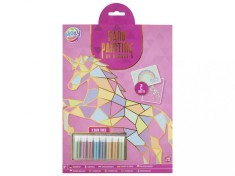 Set creativ Pictura cu nisip pe numere, Unicorn, A4