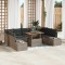 vidaXL Set de masă pentru grădină 10 pcs Gri și Brown 100 x 55 x 73 cm 3350006