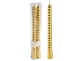 Cumpara ieftin Set 2 lumanari aurii &Oslash; 2,2 cm x 25 H