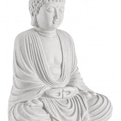 Decoratiune Pattaya Buddha Seated, Bizzotto, 33.5x25x42 cm, alb