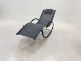 Cumpara ieftin Sezlong, balansoar gradina fier textilena gri 155 x 65 x 85 cm
