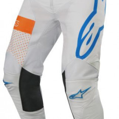 Pantaloni Moto Alpinestars Mx Racer Tech Atomic Alobastru / Gri / Portocaliu Marimea 28 3722019/9074/28