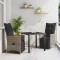vidaXL Set de masă pentru grădină cu pernă 3 pcs Gri Rattan poli 3379625