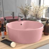 Cumpara ieftin Chiuveta de lux cu preaplin, roz mat, 36 x 13 cm, ceramica