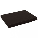 Cumpara ieftin Blat de baie, maro inchis, 40x30x(2-4) cm, lemn masiv tratat