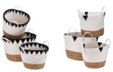 Set 6 cosuri depozitare iarba mare multicolor 27 x 21,5 cm, 33 x 23,5 cm, 37 x 27,5 cm