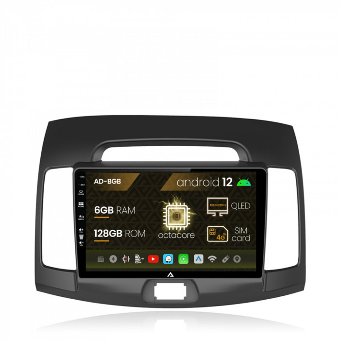 Navigatie Hyundai Elantra (2006-2011), Android 12, B-Octacore 6GB RAM + 128GB ROM, 9 Inch - AD-BGB9006+AD-BGRKIT178