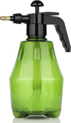 Flacon de pulverizare fină din plastic verde 1.5L, plantă de presiune ținută de foto