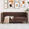 vidaXL Canapea Chesterfield cu 2 locuri, maro, piele ecologică 372661