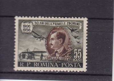 ROMANIA 1956 LP 411 - 50 DE ANI DE LA PRIMUL ZBOR AL LUI TRAIAN VUIA MNH foto