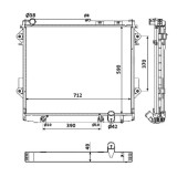 Radiator racire Toyota Land Cruiser V8 200 (Fj200), 08.2007- Motor 4, 5 D-4d 210kw Diesel, tip climatizare Cu/fara AC, cutie automata, dimensiune 709, Rapid