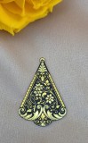 PANDANTIV VINTAGE DIN METAL, DAMASCENE