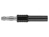 Mufă Banană 4mm 16A Neagră Neizolată