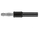 Mufă Banană 4mm 16A Neagră Neizolată