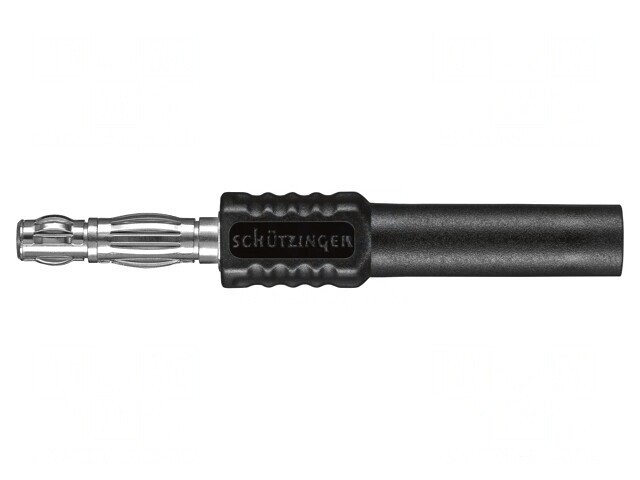 Mufă Banană 4mm 16A Neagră Neizolată