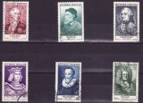 C272 - Franta 1955 - Celebritati 6v.serie completa stampilata