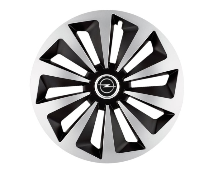Set 4 capace roti Fox Gri-Negru R14 pentru gama auto Opel