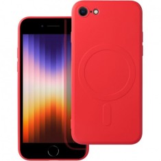Husa MagSafe pentru Apple iPhone SE (2022) / SE (2020) / 8, OEM, Silicone Mag, Rosie foto