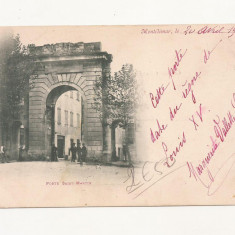 FV2 -Carte Postala - FRANTA - Porte Saint-Martin, circulata 1901
