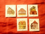 Serie DDR 1978 Arhitectura , Case , 5 valori, Nestampilat