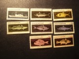 Serie Bulgaria 1969 - Pescuit si Pesti , 8 valori