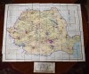 Alcatuiti Harta Republicii Socialiste Romania RSR - harta economica - joc puzzle din perioada comunista cca.1970 - complet