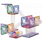Set 80 Piese Pastel Seria Marble Run cu Tuburi Transparente