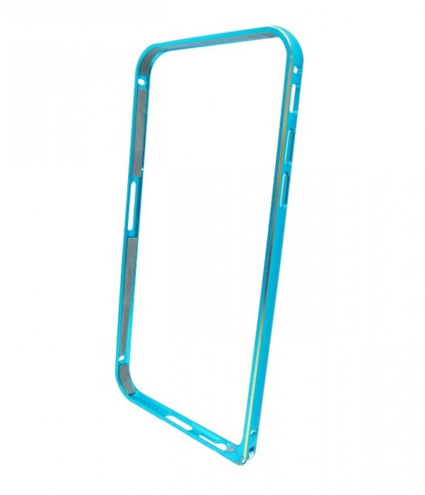 Husa bumper metal albastra pentru Apple iPhone 6