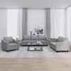 VidaXL Set de canapele cu perne, 3 piese, gri deschis, textil 3201770